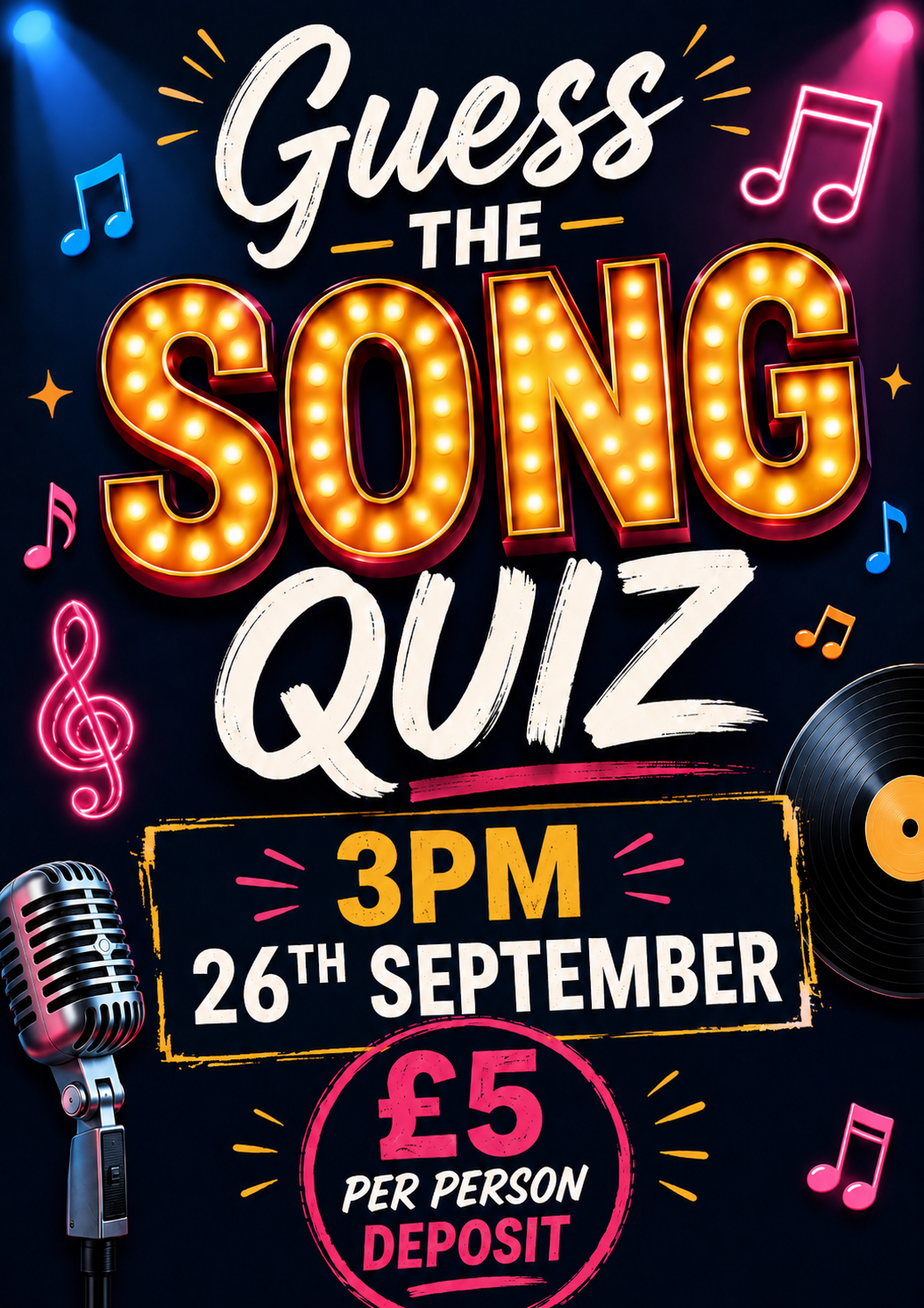 GUESS THE SONG QUIZ — Ticket Deposit